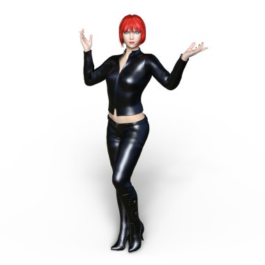 bir kadın savaşçı 3d cg render