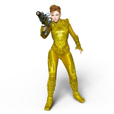 3d cg işleme süper bir kadın