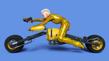 3d cg işleme süper bir kadın