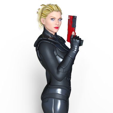 bir kadın savaşçı 3d cg render