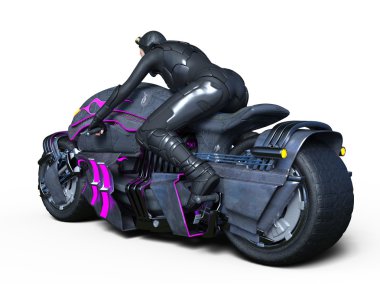 3d cg işleme bir kadın binici