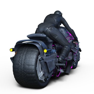 3d cg işleme bir kadın binici