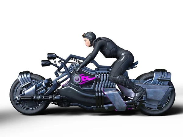 3D CG rendering of a female rider — Stock Photo, Image