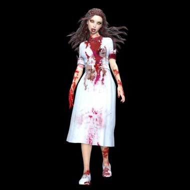 dişi bir vampir 3d cg render