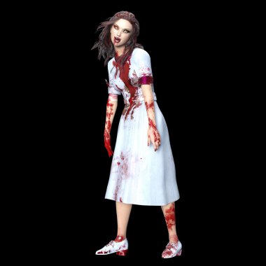 dişi bir vampir 3d cg render