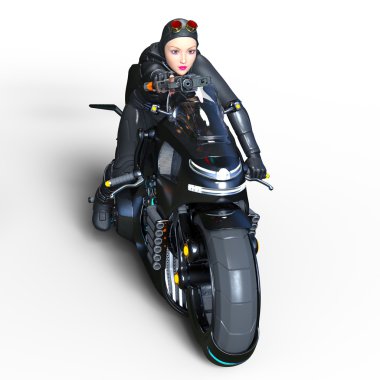 bir kadın savaşçı 3d cg render