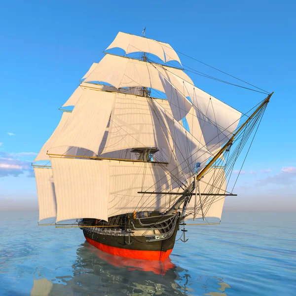 3D CG rendering of a sailing boat — Stock Photo, Image