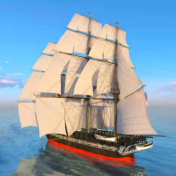 3D CG representación de un velero — Foto de Stock