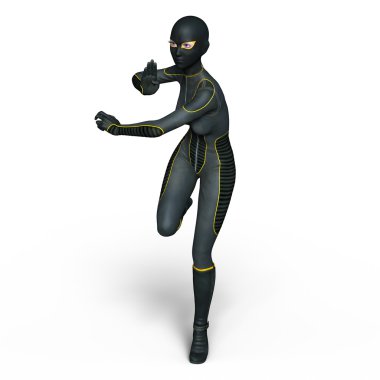 3d cg işleme süper bir kadın