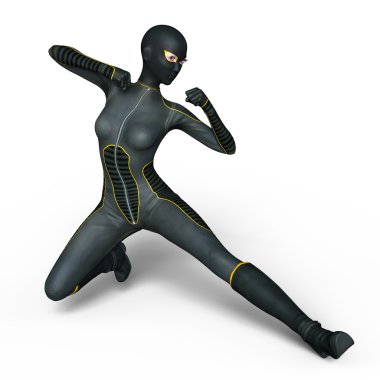 3d cg işleme süper bir kadın