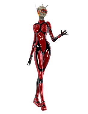 bir kadın yabancı 3d cg işleme