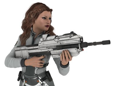 bir kadın savaşçı 3d cg render