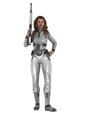 bir kadın savaşçı 3d cg render
