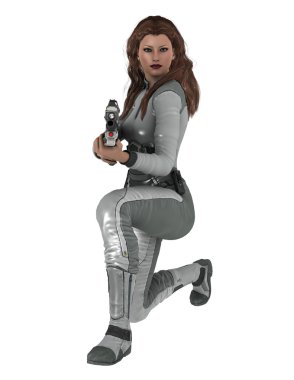 bir kadın savaşçı 3d cg render