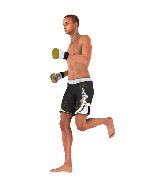 3D cg-rendering av en kampsportare — Stockfoto
