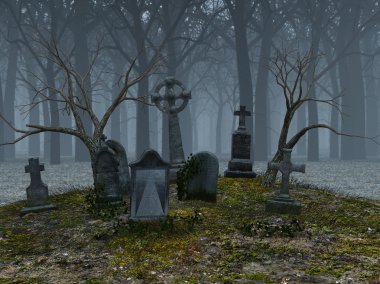 Mezarlık 3d cg render