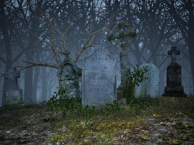 Mezarlık 3d cg render