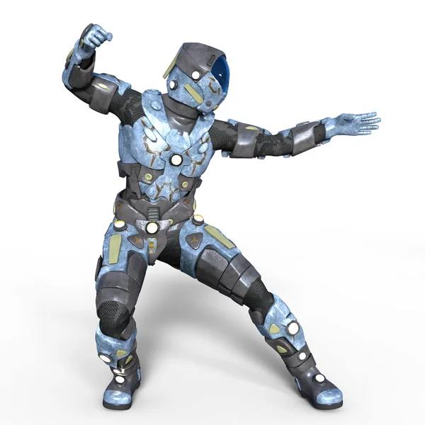 3D-cg-Darstellung eines Roboters — Stockfoto