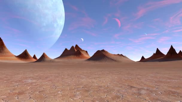 Απόδοσης 3D cg της ερήμου — Αρχείο Βίντεο