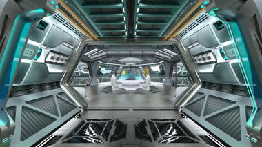 kontrol odası 3d cg render