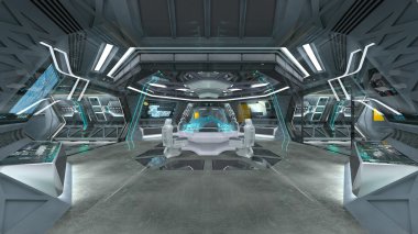 kontrol odası 3d cg render