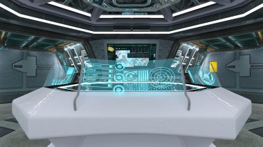 kontrol odası 3d cg render