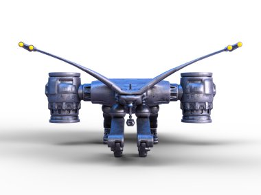 bir uzay gemisi 3d cg render