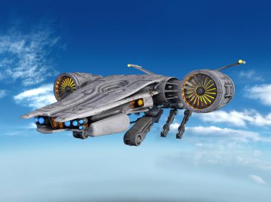 bir uzay gemisi 3d cg render