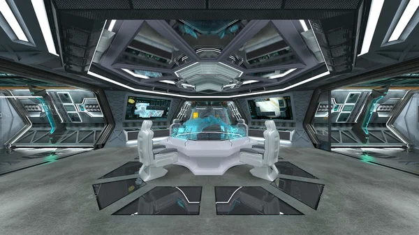 3D CG representación de la sala de control —  Fotos de Stock
