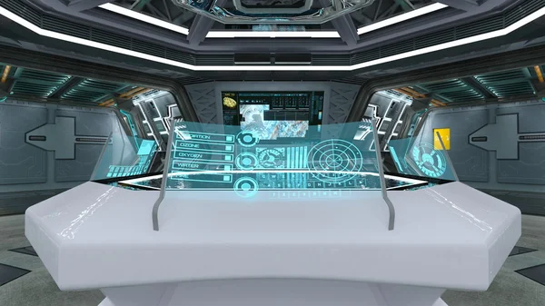3D CG representación de la sala de control — Foto de Stock
