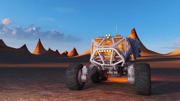 Απόδοσης 3D cg του ένα rover χώρο — Φωτογραφία Αρχείου