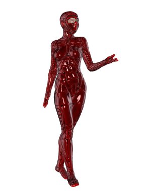 3d cg işleme süper bir kadın