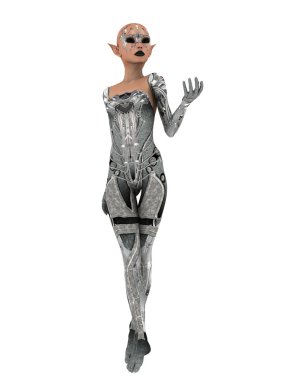 bir kadın yabancı 3d cg işleme