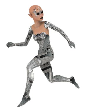 bir kadın yabancı 3d cg işleme