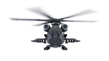 bir helikopter 3d cg render