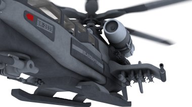 bir helikopter 3d cg render
