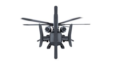 bir helikopter 3d cg render