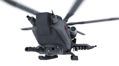 bir helikopter 3d cg render