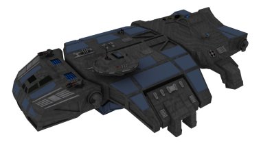 bir uzay gemisi 3d cg render