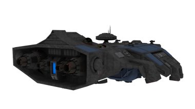 bir uzay gemisi 3d cg render