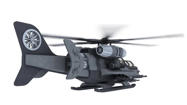 一架直升飞机的 3d cg 渲染。 — 图库照片