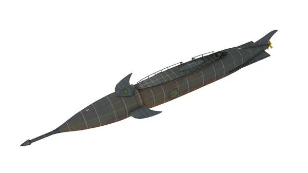 3D CG рендеринг подводной лодки — стоковое фото