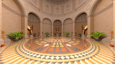 Giriş Holü Tasarımı 3d cg render