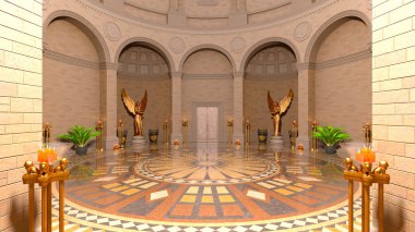 Giriş Holü Tasarımı 3d cg render