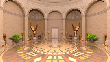 Giriş Holü Tasarımı 3d cg render