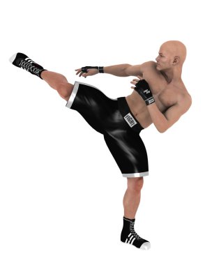 bir savaş sanatçısı 3d cg render