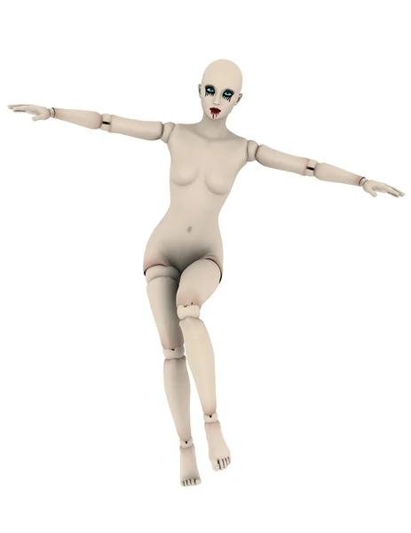 3D CG renderização de uma boneca de horror — Fotografia de Stock