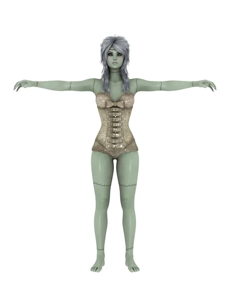 3D CG рендеринг куклы ужасов — стоковое фото