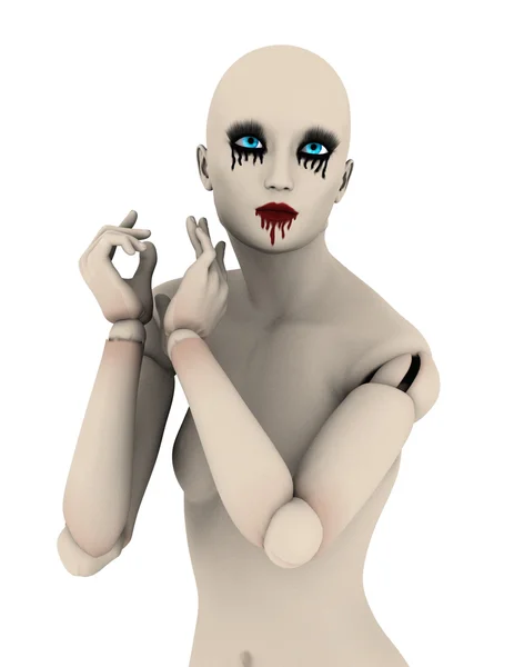 Renderowania 3D cg horror Doll — Zdjęcie stockowe