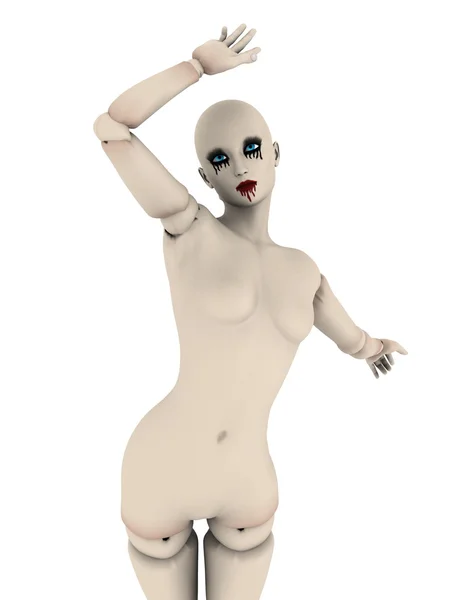3D CG representación de una muñeca de terror — Foto de Stock